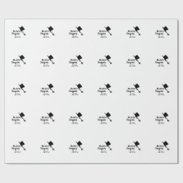 彼女はそれをやったおめでとう卒業を追加の学生名ye ラッピングペーパー