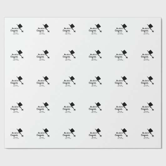 彼女はそれをやったおめでとう卒業を追加の学生名ye ラッピングペーパー (フラット)