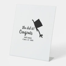 彼女はそれをやったおめでとう卒業を追加の学生名ye