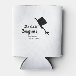 彼女はそれをやったおめでとう卒業を追加の学生名ye 缶クーラー