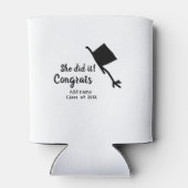 彼女はそれをやったおめでとう卒業を追加の学生名ye 缶クーラー (裏面)