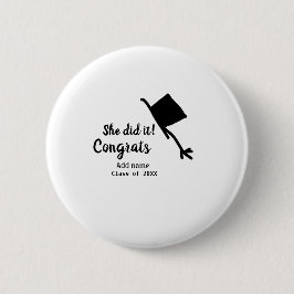 彼女はそれをやったおめでとう卒業を追加の学生名ye 缶バッジ