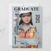 彼女はそれをエンジニアリング雑誌の写真卒業と編集 招待状 (正面)