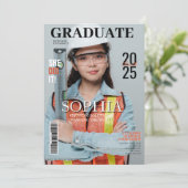 彼女はそれをエンジニアリング雑誌の写真卒業と編集 招待状 (スタンド正面)