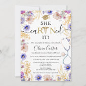 彼女はそれをワイルドフラワー金ゴールドRN卒業パーティーを獲得 招待状 (正面)