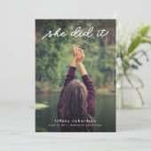 彼女はそれを写真との|の卒業パーティーの招待しました 招待状 (スタンド正面)