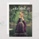 彼女はそれを写真との|の卒業パーティーの招待しました 招待状 (正面/裏面)