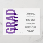 彼女はそれを写真モダングラードパーティーフォイル招待状 箔シーズンカード (裏面)