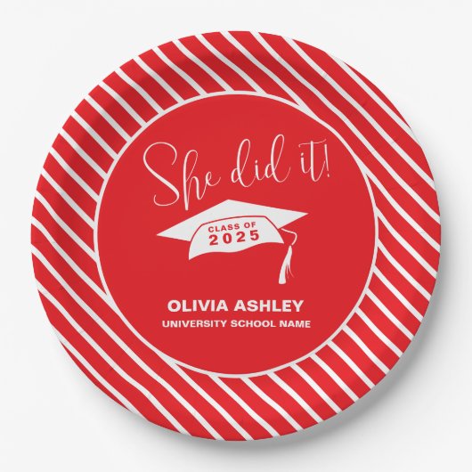 彼女はそれを卒業した ペーパープレート (正面)