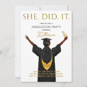 彼女はそれを卒業した 招待状 (正面)