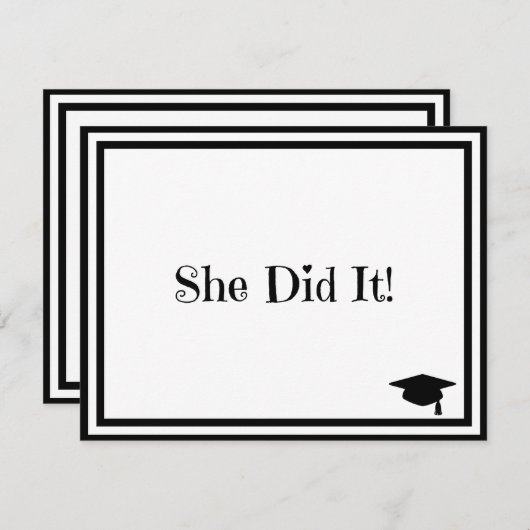 彼女はそれを卒業した 招待状 (正面/裏面)