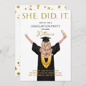 彼女はそれを卒業した 招待状 (正面/裏面)