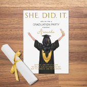 彼女はそれを卒業した 招待状