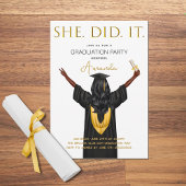 彼女はそれを卒業した 招待状