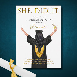 彼女はそれを卒業した 招待状