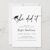 彼女はそれを卒業招待状した 招待状 (正面)