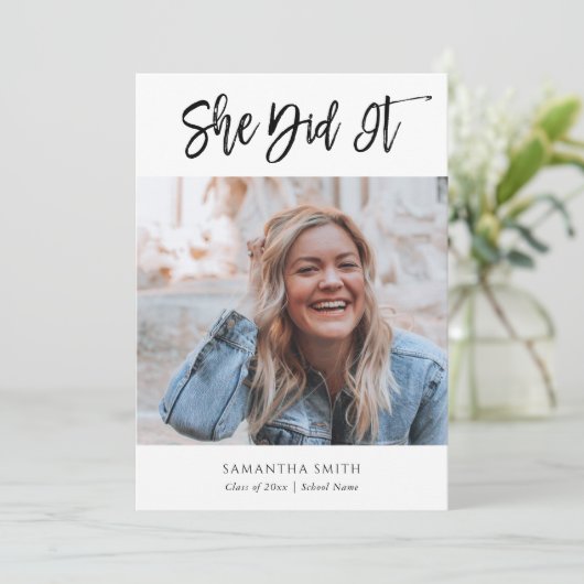 彼女はそれを書モダン道写真卒業した 招待状 (スタンド正面)