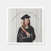彼女はそれを行った，写真，卒業生への祝辞 スタンダードカクテルナプキン (正面)
