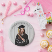 彼女はそれを行った，写真，卒業生への祝辞 ペーパープレート (パーティー)