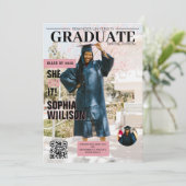 彼女はそれをqrコード雑誌の写真卒業した 招待状 (スタンド正面)