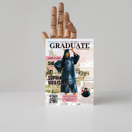 彼女はそれをqrコード雑誌の写真卒業した 招待状