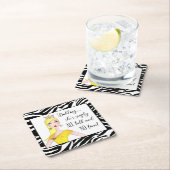 「彼女はただの口ばかりで、ティアラは口にしないのだ!」 スクエアペーパーコースター (インサイチュ)