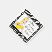 「彼女はただの口ばかりで、ティアラは口にしないのだ!」 スタンダードカクテルナプキン (角)