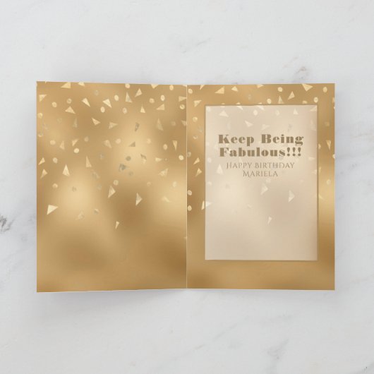 彼女はっきりしたのグリッター民族誕生日に素晴らしい カード (内部)