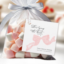 彼女はついに結婚した ノット・ボウ ブライダルシャワーのお礼 フェイバータグ