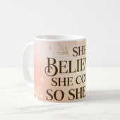 彼女はできるって信じたからできたマグカップ コーヒーマグカップ (正面左)