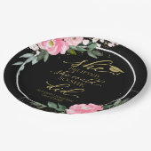 彼女はできると信じたのでした 卒業パーティー ブラック ペーパープレート (アングル)