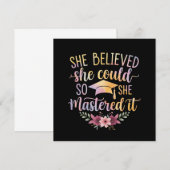 彼女はできると信じたので習得した！卒業生 招待状 (正面/裏面)