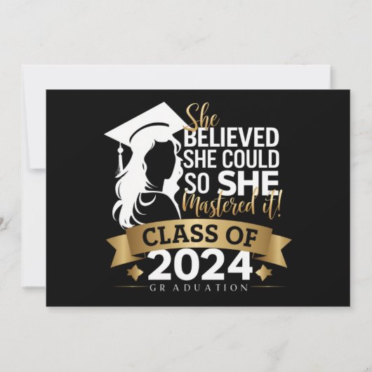 彼女はできると信じたので、2024 年に習得した 招待状 (正面)