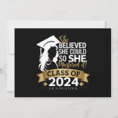 彼女はできると信じたので、2024 年に習得した 案内状 (正面)