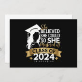 彼女はできると信じたので、2024 年に習得した 案内状 (正面/裏面)