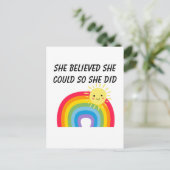 彼女はできると信じた、だから彼女はやった ポストカード (スタンド正面)