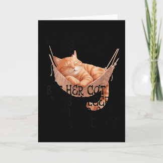 彼女はできると信じていたが、しかし彼女の猫は彼女の膝の上で眠っていた カード