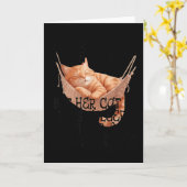 彼女はできると信じていたが、しかし彼女の猫は彼女の膝の上で眠っていた カード (黄色い花)