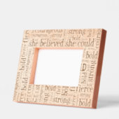 彼女はできると信じていた 現代風 卒業の名言 レーザー彫刻フレーム (左)