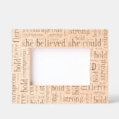 彼女はできると信じていた 現代風 卒業の名言 レーザー彫刻フレーム (正面)