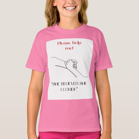 "彼女はできる"と信じたデザインテイスト Tシャツ (正面)