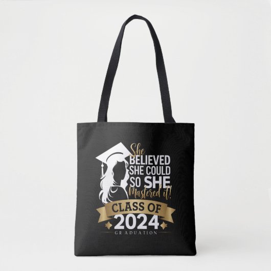 彼女はできる と信じて マスターした 2024 トートバッグ (正面)