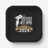 彼女はできる と信じて マスターした 2024 ペーパープレート (正面)