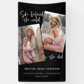 彼女はで信じきるだけ卒業した 横断幕 (縦)