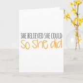 彼女はで信じきるので、そうした カード (黄色い花)