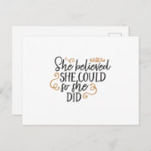 彼女はで信じきるようにした ポストカード (正面/裏面)