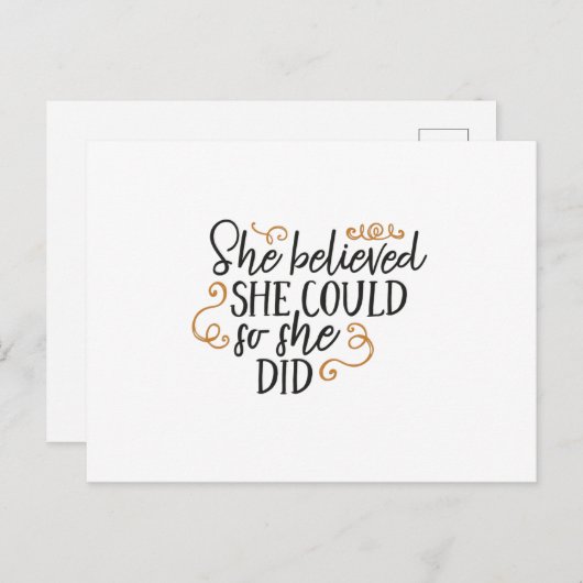 彼女はで信じきるようにした ポストカード (正面/裏面)