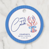 彼女はとっておきの海岸のカニの結婚前お披露目パーティー フェイバータグ (裏面)