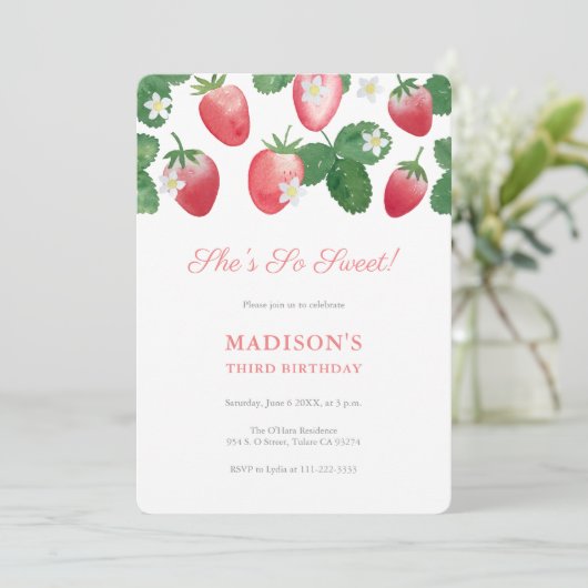 彼女はとても甘いストロベリーピクニックの誕生日パーティーだ 招待状 (スタンド正面)