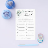 彼女はどこにいた？グリーンリーユーカリプタスシャワーゲームカード チラシ (シングル)